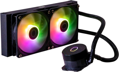 Cooler Master MasterLiquid Lite 240L Core ARGB - Sistema di raffreddamento a liquido del processore - Dimensione radiatore: 240 mm - (per: LGA1156, AM2, AM2+, AM3, LGA1155, AM3+, FM1, FM2, LGA1150, FM2+, LGA1151, AM4, LGA1200, LGA1700, AM5) - 120 mm - ner